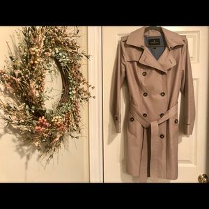 London Fog Double Breasted Tan Raincoat